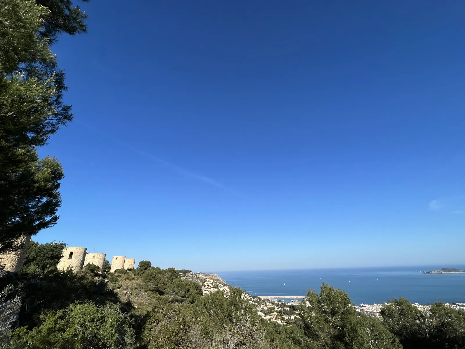 Vista de Els Molins y la bahía de Xàbia